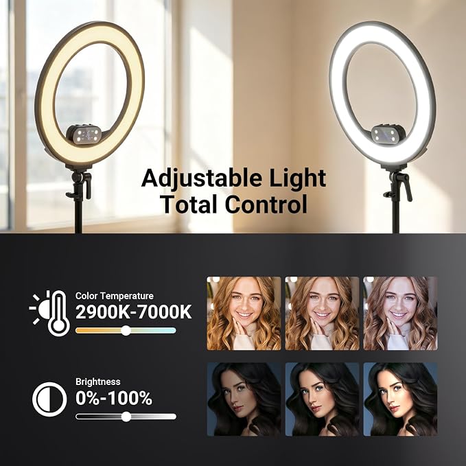 NEEWER 18" Ring Light, Wireless Professional Edge Lit Lighting - Image 4