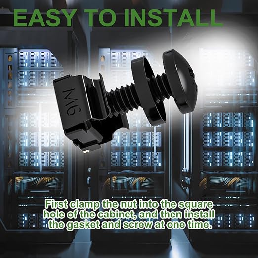 45PACK M6 x 16mm Rack Mount Cage Nuts, Enclosures - Image 4