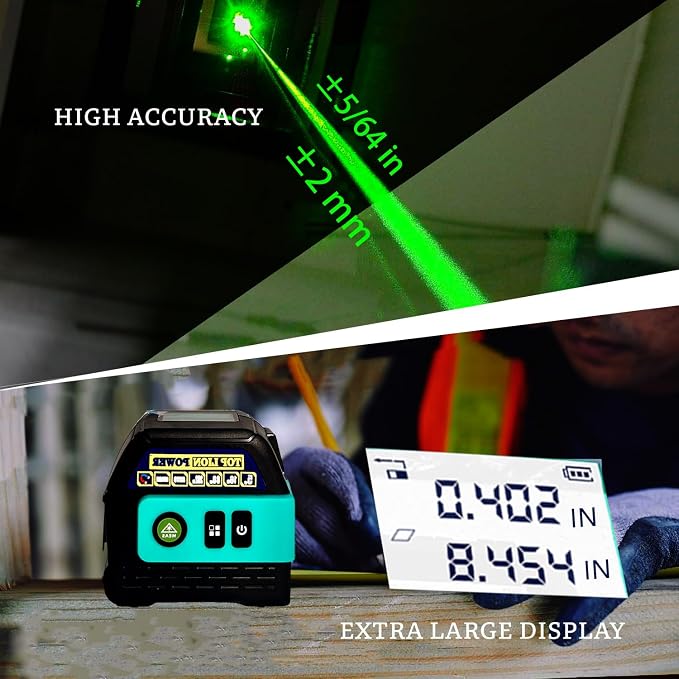 2 in 1 262ft Green Laser Tape Measure - Image 8