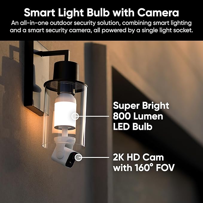 WYZE Bulb Cam - 2K HD Smart Light Bulb Security Camera - Image 5