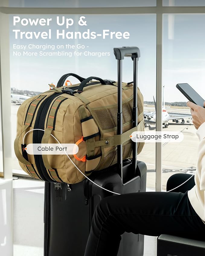 Tolaccea Travel Backpack for Men Women, 40L-50L Carry On Backpack - Image 10
