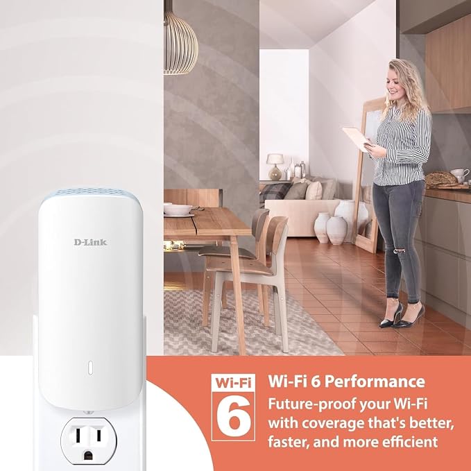 D-Link AX3000 Mesh WiFi 6 Range Extender, 999 sq. ft. - Image 7