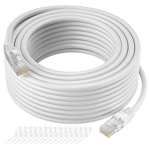 Cat5e Ethernet Cable 250 FT, Long Cat 5e Internet Cable, Standard RJ45 Connector by Kxable