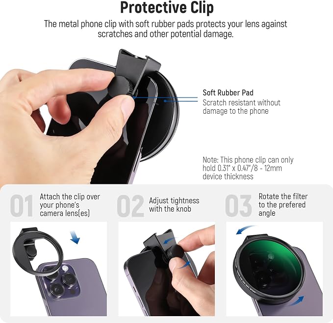 NEEWER 67mm CPL Filter for Phone, Circular Polarizing Camera Lens Filter - Image 5