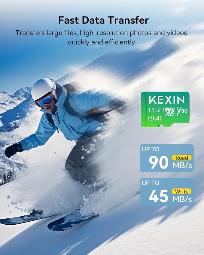 KEXIN 128GB Micro SD Card with Adapter - Image 3