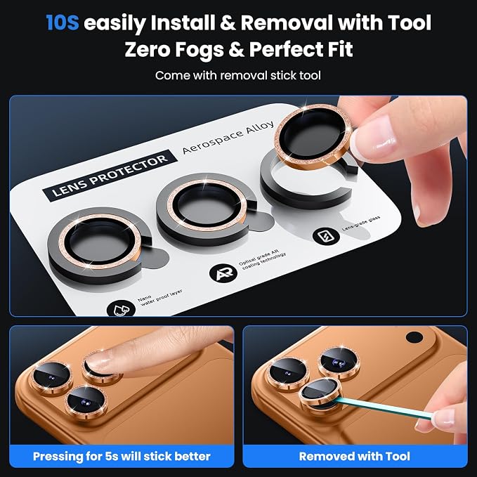WSKEN for iPhone 17 Pro/iPhone 17 Pro Max Camera Lens Protector - Image 6