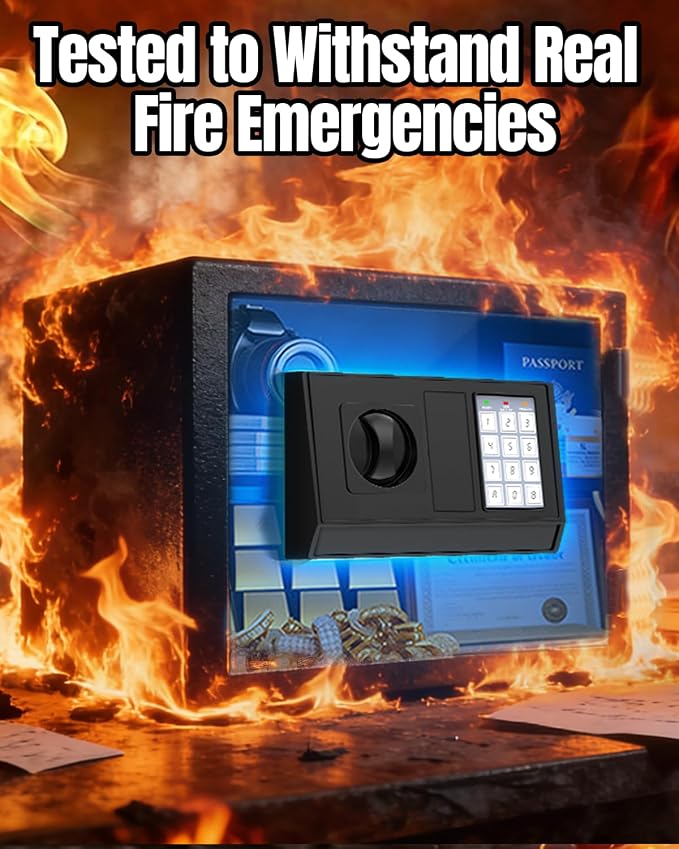 Fireproof Safe for Home, Money Safe for Cash,  Fire Proof safes for - Image 4