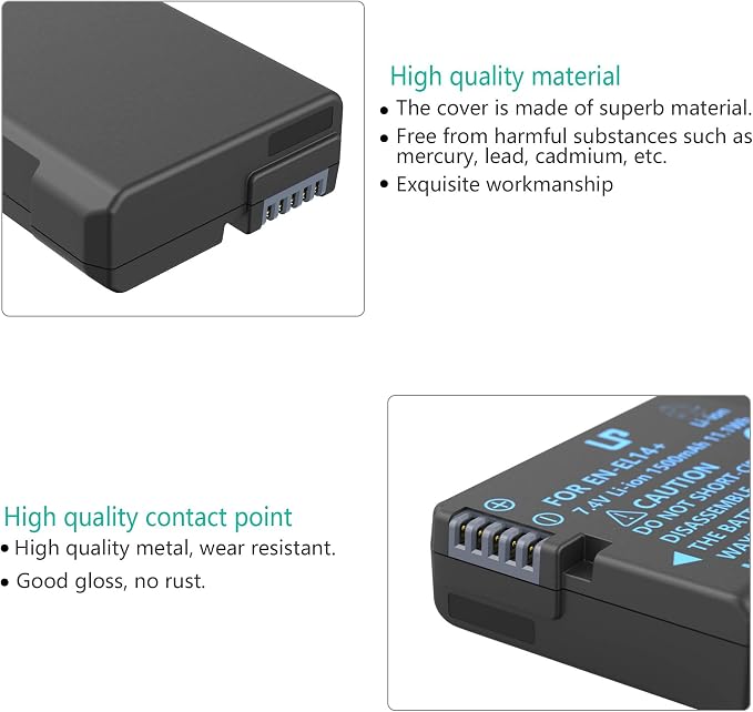 LP EN-EL14 / EN-EL14a Battery 1500mAh - Image 4