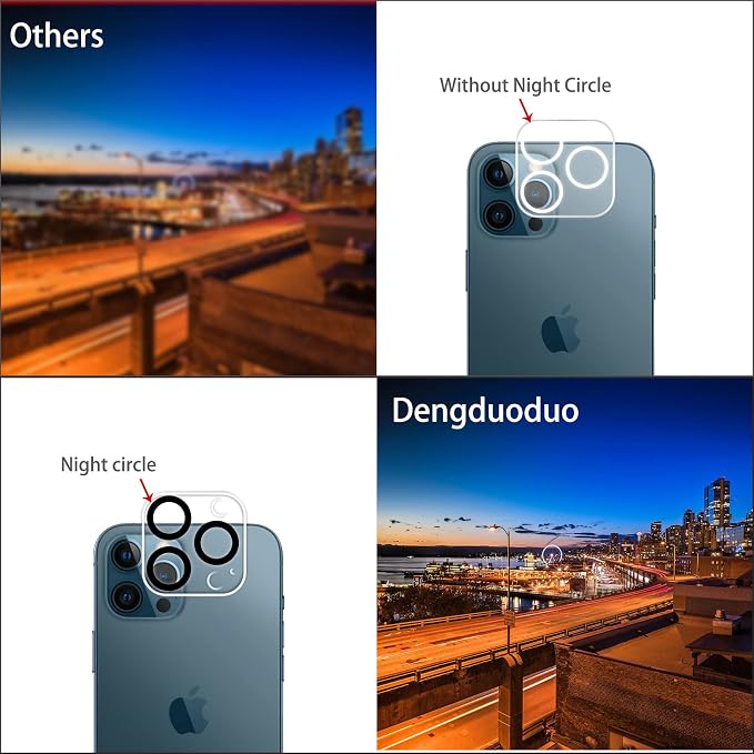 Dengduoduo 3 Pack Tempered Glass Camera Lens Protector - Image 4