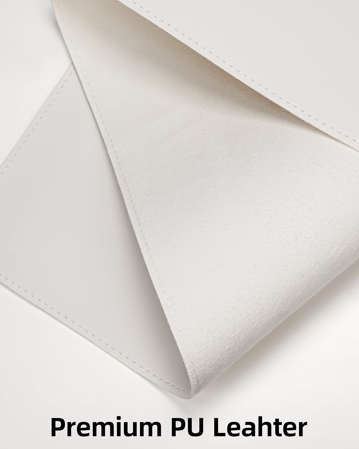 Desk Pad Mat - Leather Desk Pad Protector for Office and Home - Desk Organization and Accessories - Ideal for Large Mouse Pad and Desk Mats on Top of Desks(White,35.4" x 17")