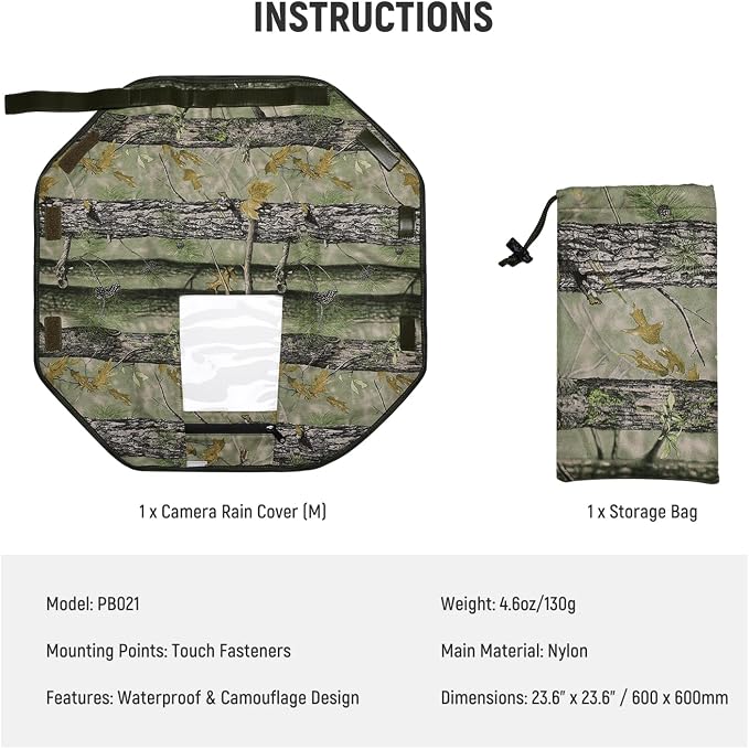 NEEWER Camera Rain Cover, M Medium Size Waterproof Raincoat Cover Sleeve - Image 8