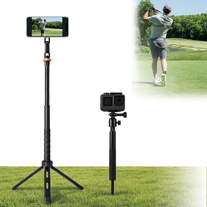 Golf Tripod, Golf Phone Stand for Swing Recording, Magnetic Golf Phone Holder by QUAVIX