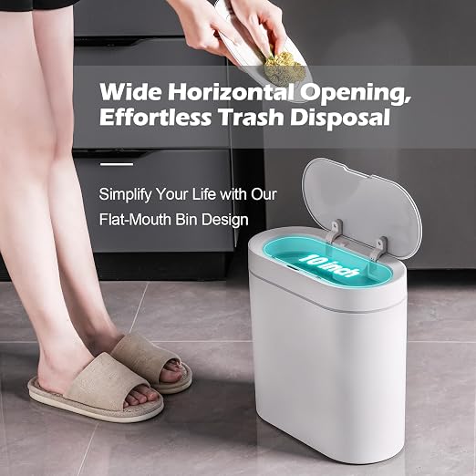 ELPHECO Bathroom Motion Sensor Trash can 2.5 Gallon Automatic Garbage Can - Image 3