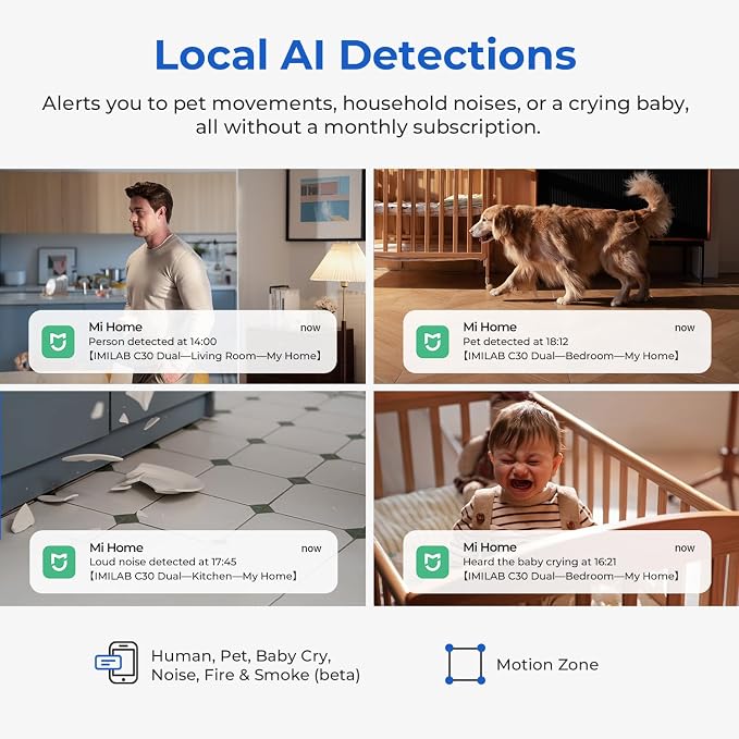 IMILAB 3K+3K Security Camera Indoor, Dual Lens Pet/Dog/Baby Camera - Image 5