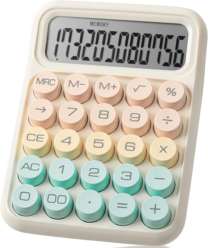 Mr. Pen- Mechanical Switch Calculator, 12 Digit Large LCD Display, Colorful by MrPen