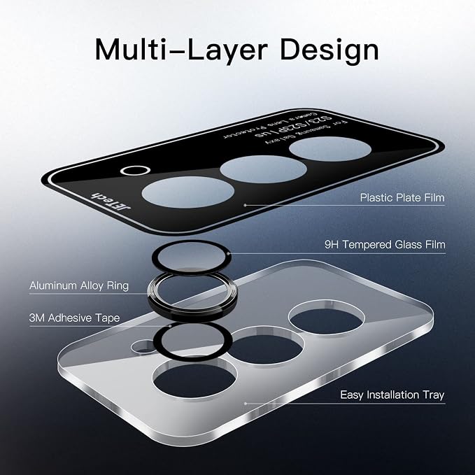 JETech Camera Lens Protector for Samsung Galaxy S23 5G 6.1-Inch / S23 Plus 5G - Image 6