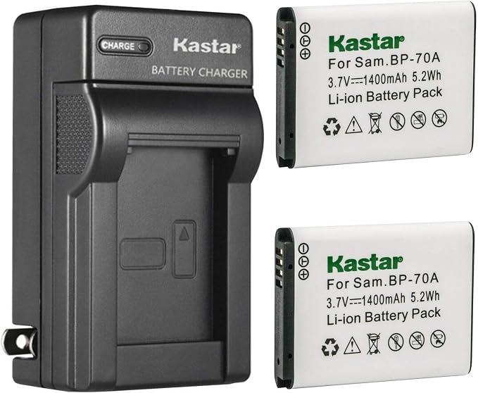 Kastar 2-Pack BP-70A Battery and AC Wall Charger Replacement by Kastar