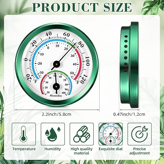 Weewooday 3 Pcs Indoor Outdoor Thermometer 2 in 1 Mini Home Temperature - Image 2