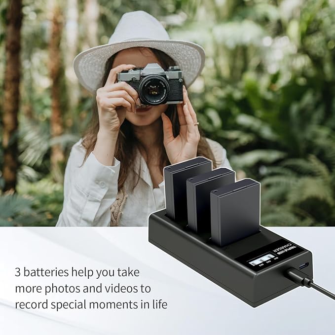 LP LP-E10 Battery Charger Pack, Triple Slot Charger, USB Battery Charger - Image 7