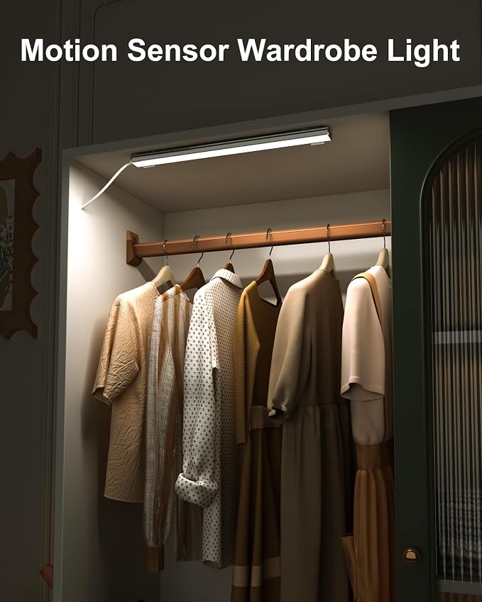 ASOKO Motion Sensor Dimmable Led Under Cabinet Lighting, 12 inches Plug in Led - Image 3