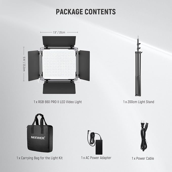 NEEWER Upgraded RGB LED Studio Video Light - Image 9