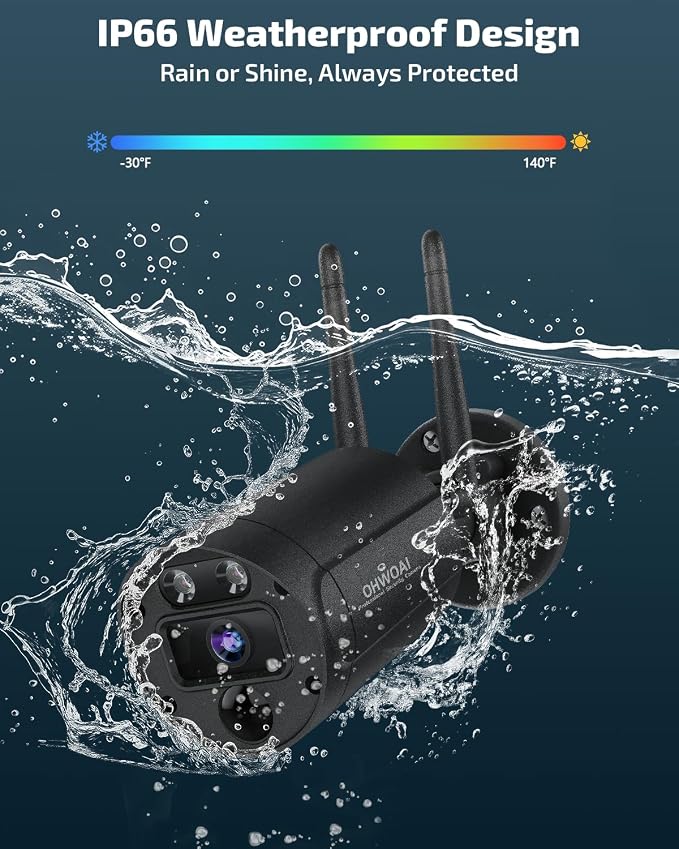 《130° Wide Angle & 4K Ultra HD》 Security Cameras Wireless Outdoor, Home WiFi - Image 9