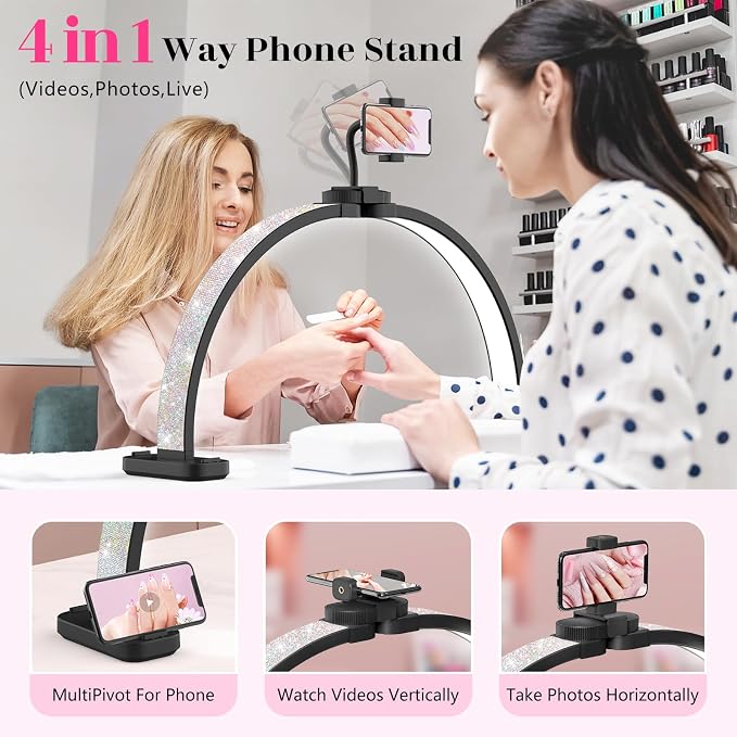 Half Moon Manicure Table Light: 31-inch Half Moon Light - Image 6