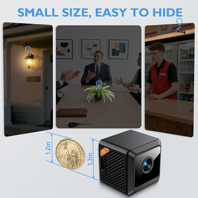 Mini Hidden Camera, Wireless WiFi/No WiFi Nanny Cam Security - Image 3