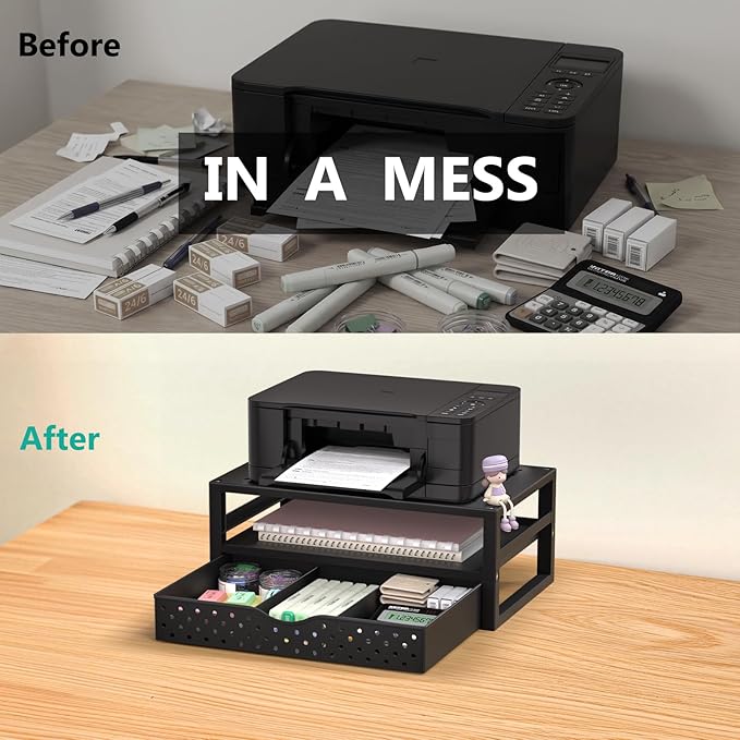 WALI Monitor Stand Riser with Drawer, Desk Organizers and Accessories - Image 6