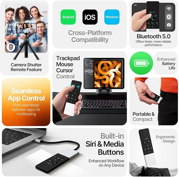 TNP Bluetooth Remote Control for iPad iPhone - Image 5