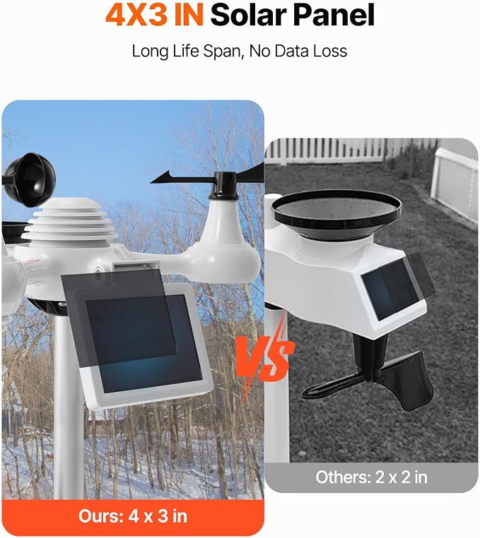 VEVOR YT60234 WiFi Weather Station 7-in-1, Weather Stations WiFi Indoor Outdoor - Image 5