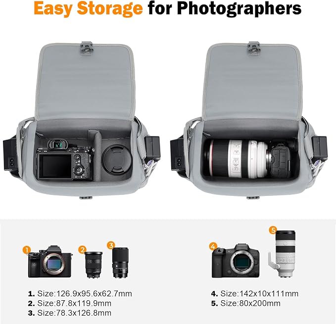 CADeN Camera Bag Case Shoulder Crossbody Bag Compatible - Image 3