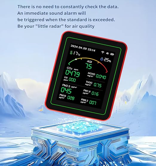 Smart Air Quality Monitor Indoor: WiFi Air Quality Tester, 15-in-1 Air Quality - Image 7