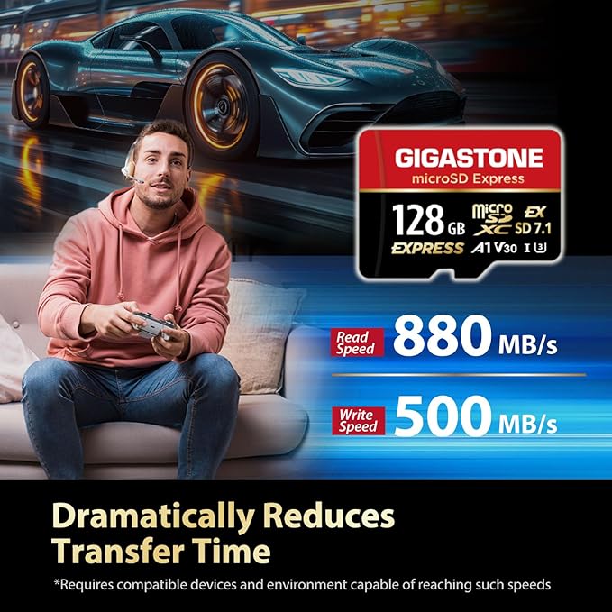 【Designed for Switch 2】 GIGASTONE 128GB microSD Express R/W 880/500MB/s SDXC - Image 2