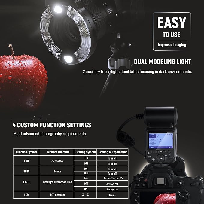 NEEWER RF1-N Marco Ring Flash Light Compatible - Image 7