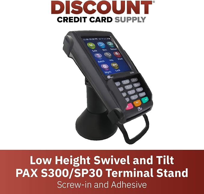 DCCStands Low Swivel and Tilt Pax S300 & SP30 Terminal Stand, Screw-in and - Image 2