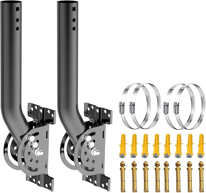 Heavy Duty Antenna Pole Mount, Pole/Wall Mount by Bluedery