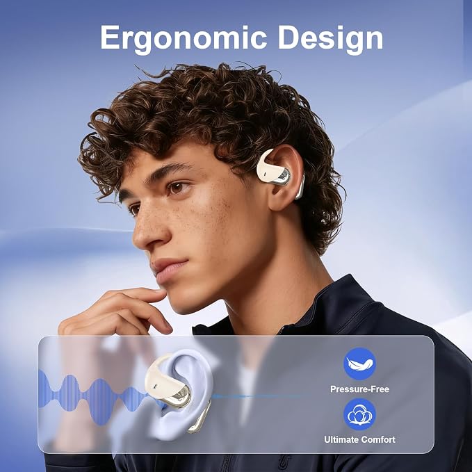 Open Bone Conduction Bluetooth Headphones, Ergonomic Ear Hook Design, Smart - Image 9