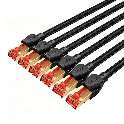 Cat 8 Ethernet Cable 6FT-6Pack Short, Heavy Duty High Speed LAN Network Cable by Unknown
