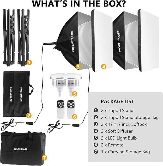 Softbox Lighting Kit, Soft box Photography Lighting Set - Image 2