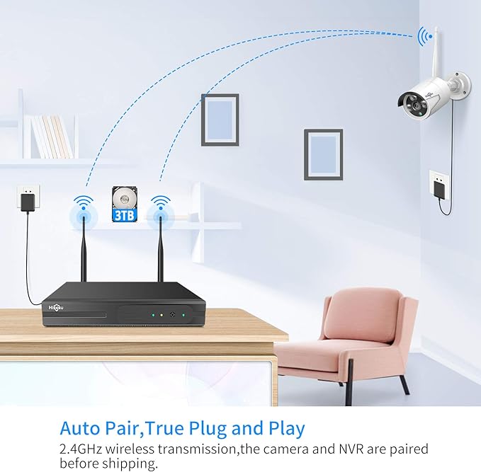 【16CH Expandable】Hiseeu Home Security Camera System, 24/7 Recording, Wired - Image 2