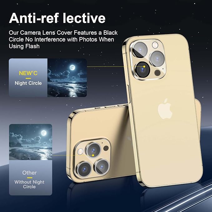 NEW'C 3x Privacy for iPhone 13 Pro Max Screen Protector+ 3x Camera Lens - Image 5