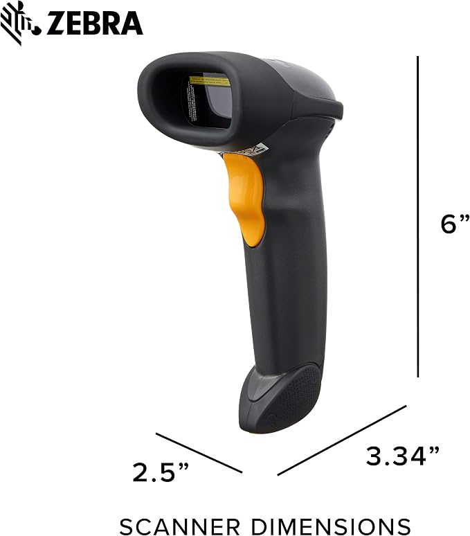 Symbol Zebra LS2208 Series Corded Handheld Standard Range Laser Scanner Kit - Image 6