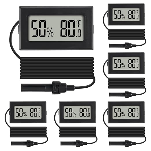 6Pcs Mini Digital Thermometer Hygrometer Gauge Indoor by Dorhea