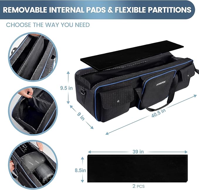 YOREPEK Tripod Carrying Case Bag 40.5", Resistant Light Stand Bag - Image 2