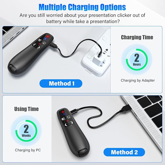 2-in-1 USB Type C Presentation Clicker, Clicker - Image 3