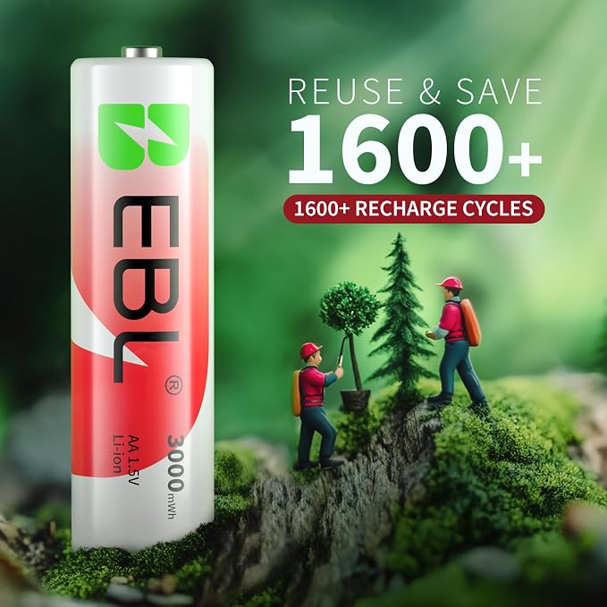 EBL Rechargeable AA Batteries Lithium - Image 5