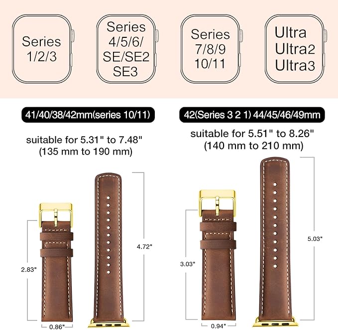 SUNFWR Leather Bands Compatible - Image 5