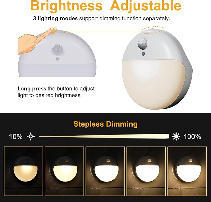 YUNLEX 2 Pack Motion Sensor Light Indoor, 2.6" Small Stick on Lights - Image 7