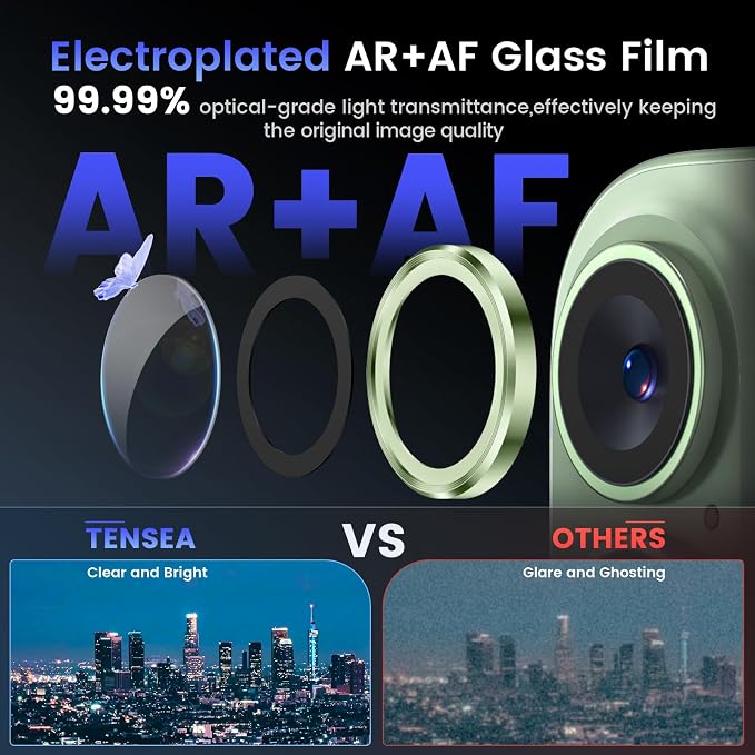 Tensea for iPhone 17 Camera Lens Protector, 9H Tempered Glass Camera Cover - Image 3